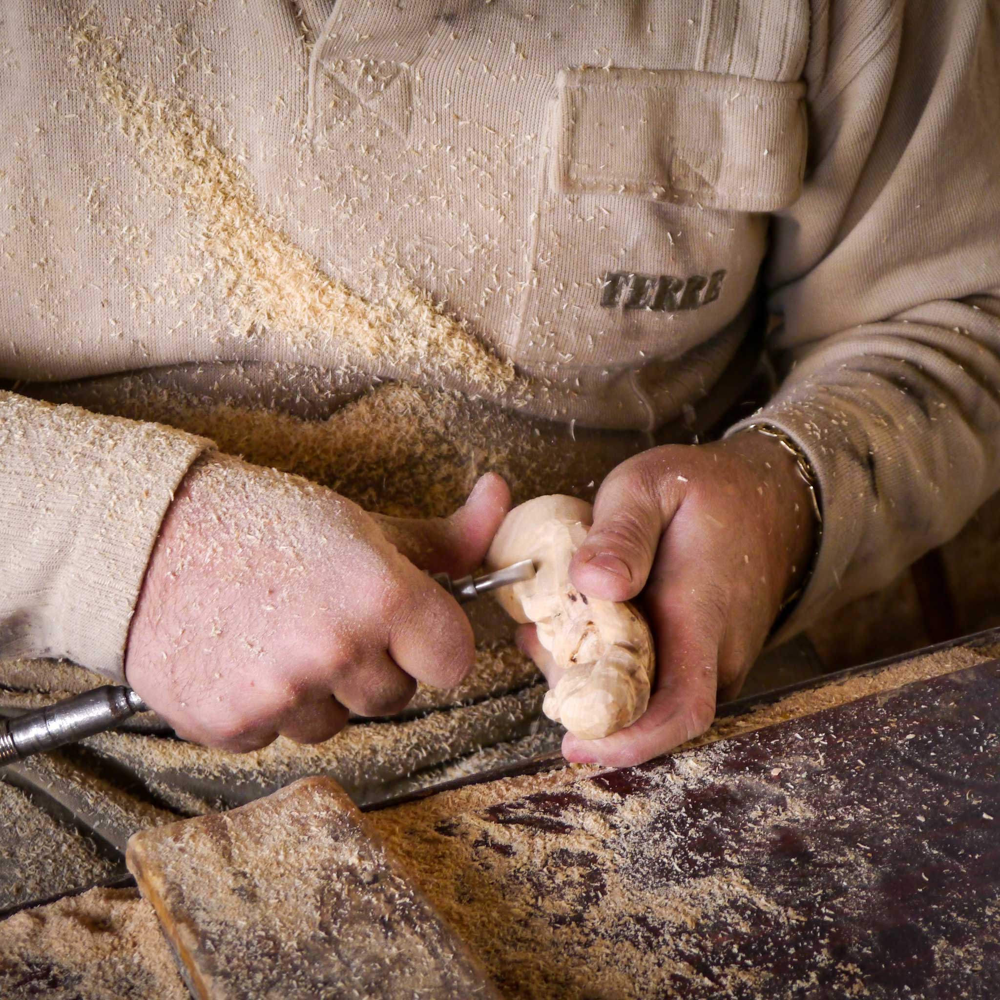 Family workshop in Bethlehem creating handmade holiday ornaments