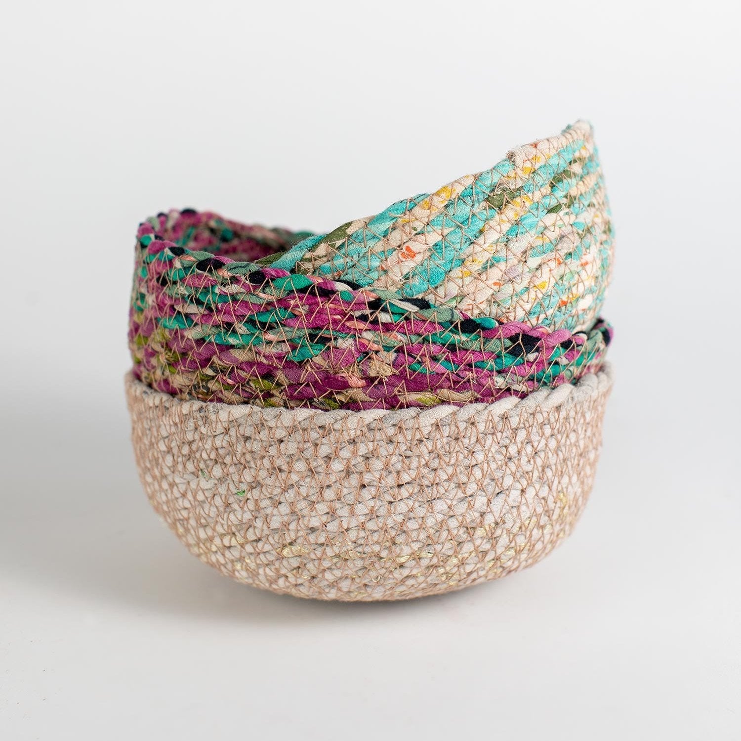 Eco-friendly woven basket for gifts, showcasing its unique design.