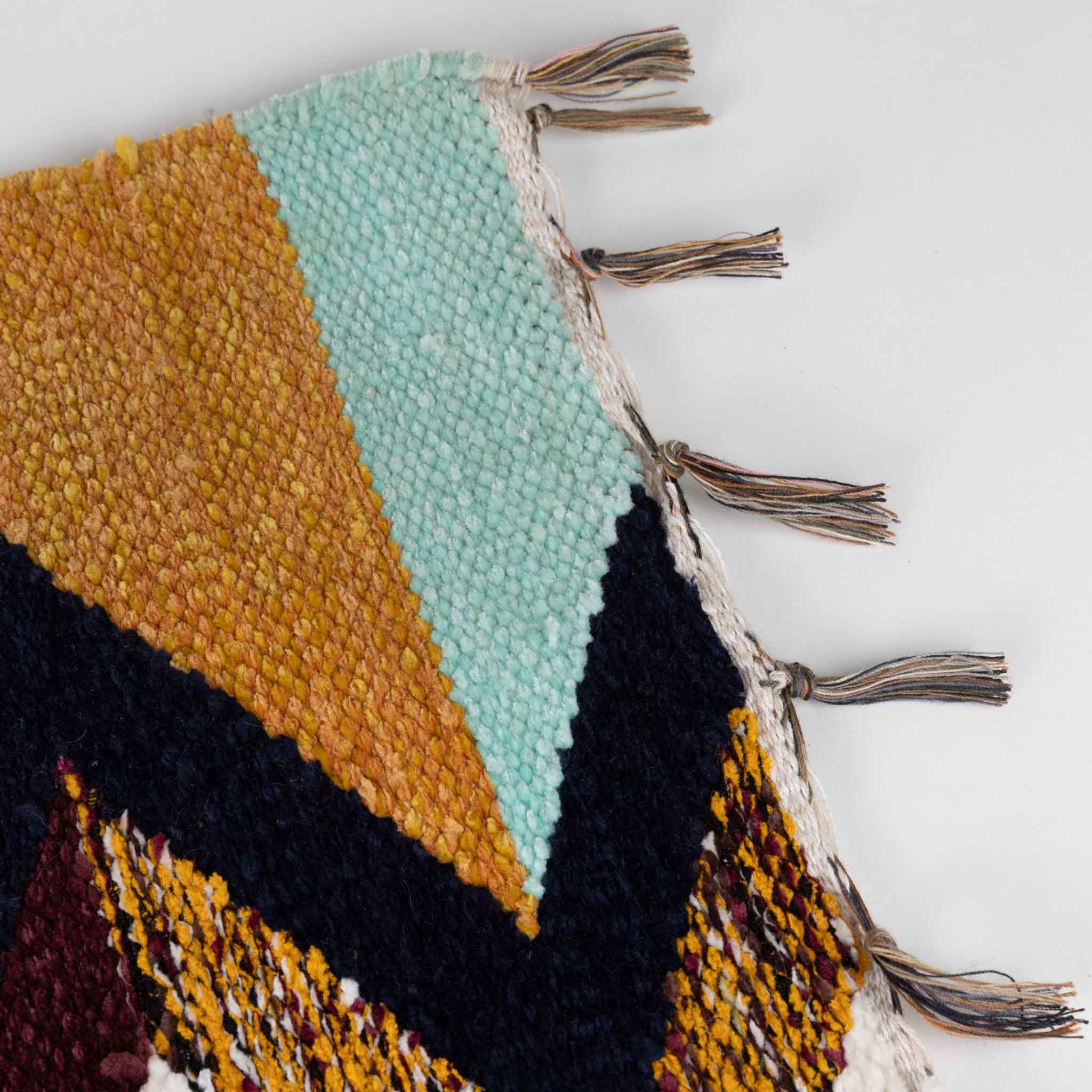 Entryway decorated with a durable, handmade chenille rug