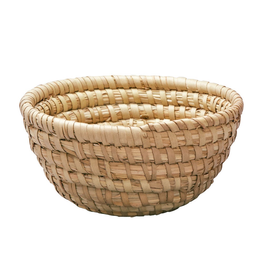 Lifestyle shot of the stylish catch-all bowl for entryway placed on a dresser with sunglasses and wallet