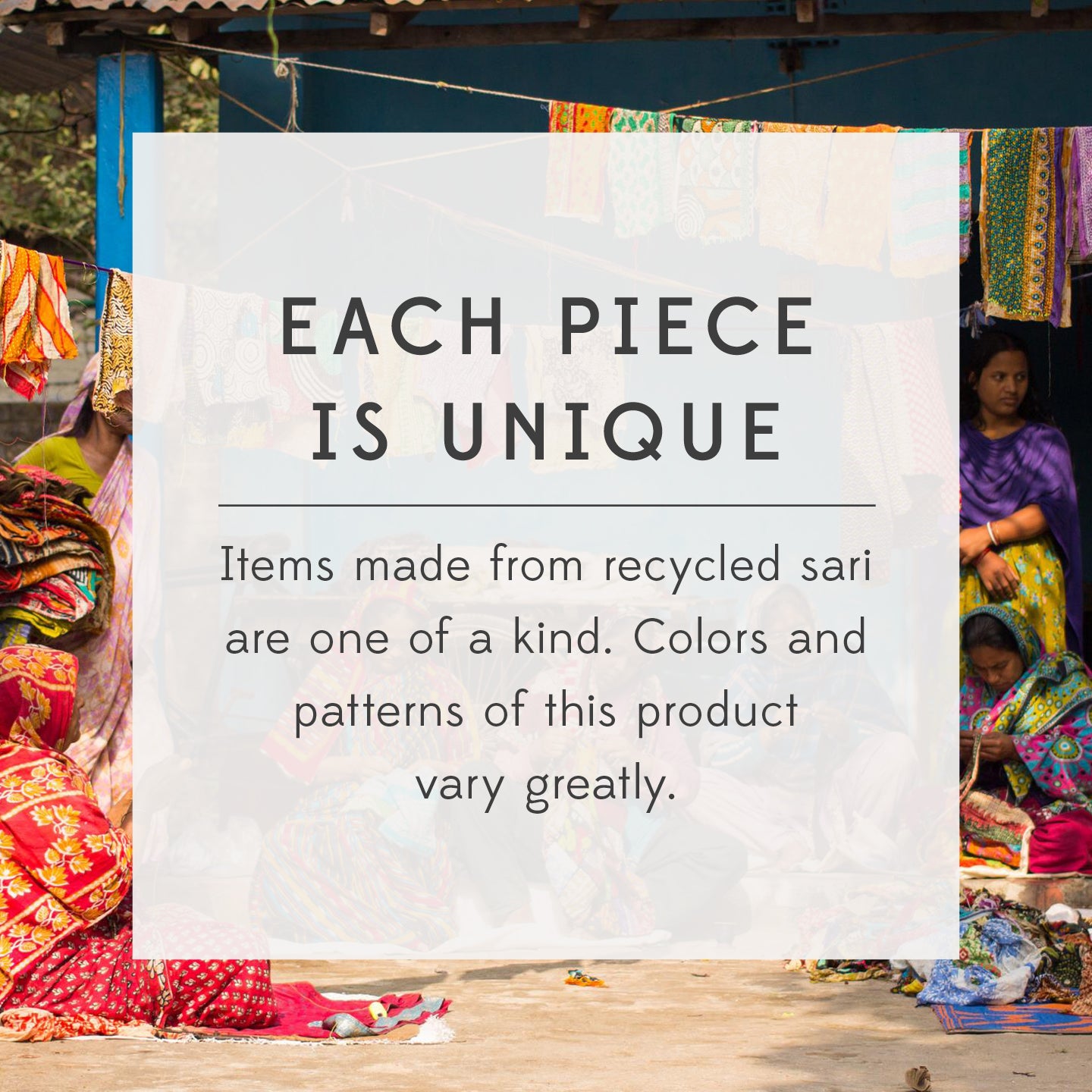 Recycled sari fabric storage basket filled with assorted items, highlighting its practicality.