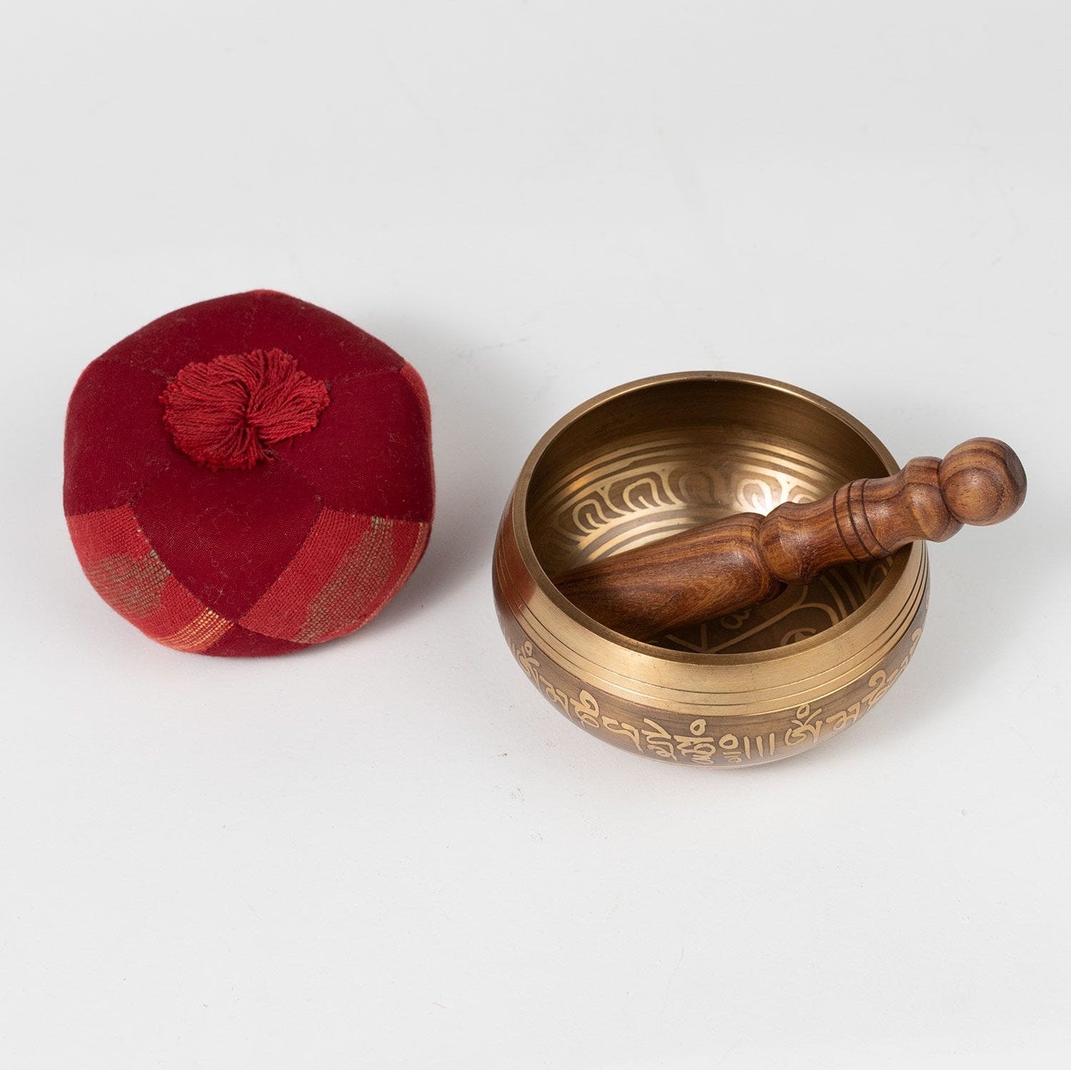 Serene Harmony Singing Bowl showcasing intricate design for meditation