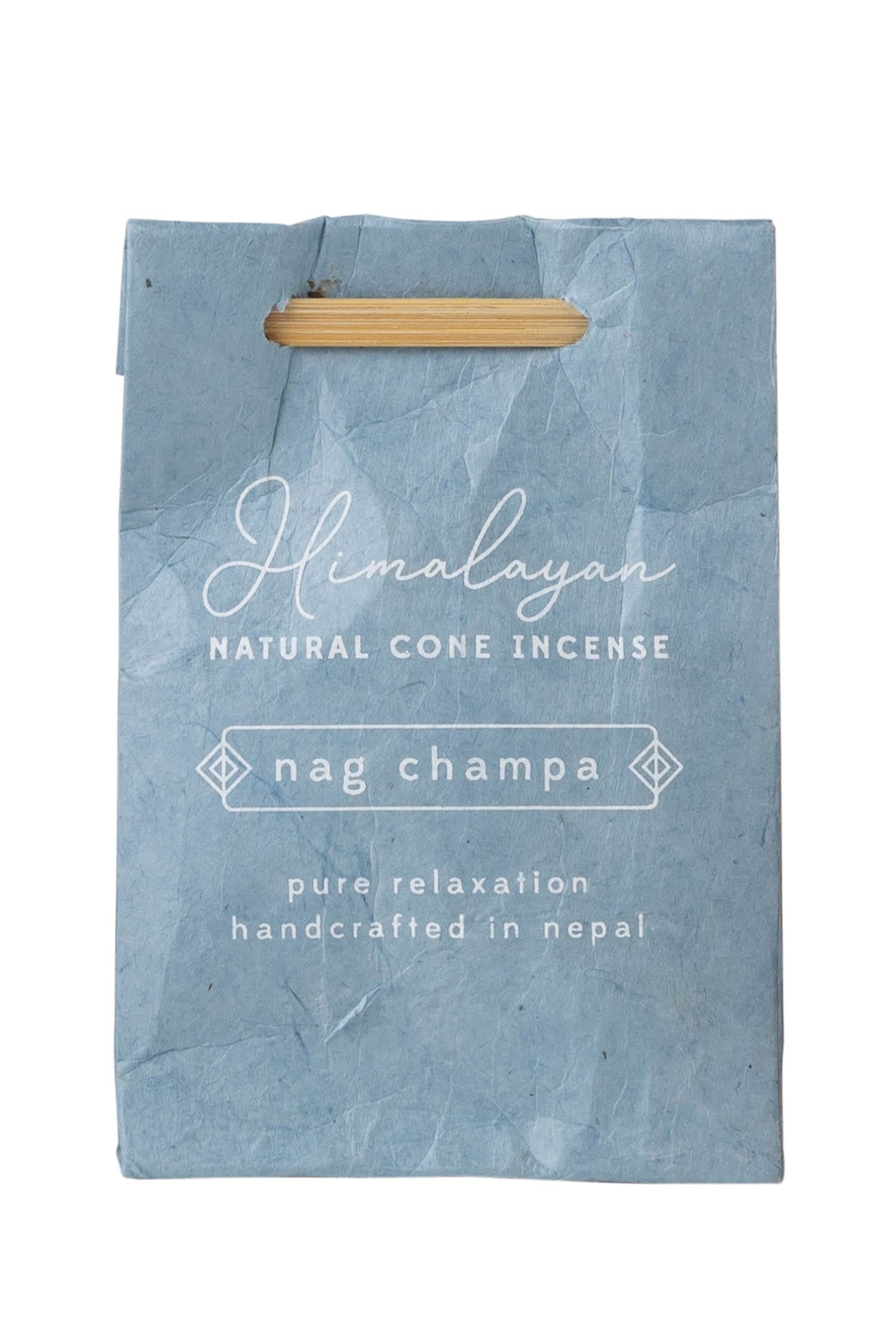 Himalayan Nag Champa incense cones burning for meditation
