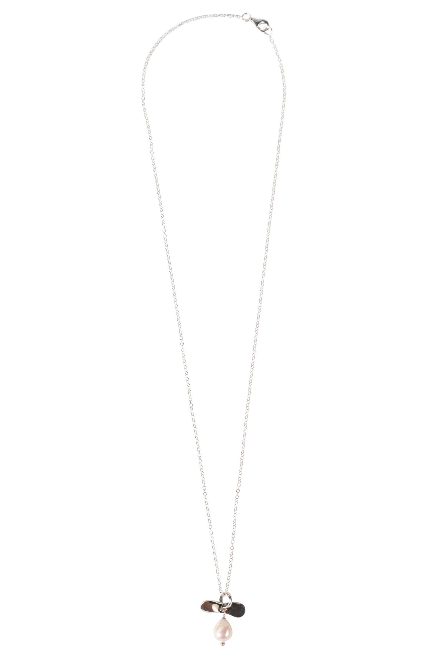 Close-up of freshwater pearl necklace on a woman for formal wear