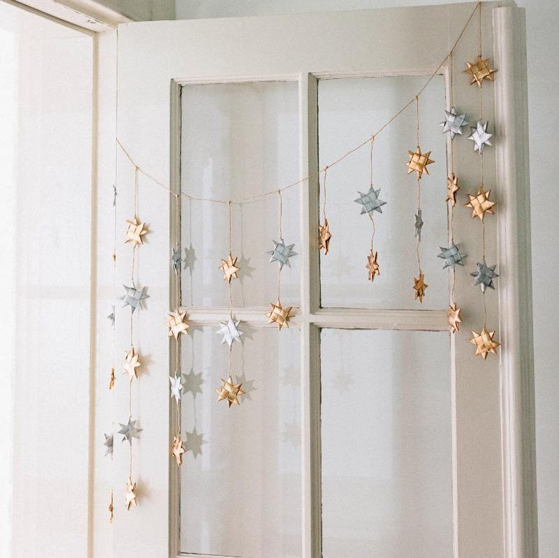 Luminous Entryway Door Valance hanging elegantly in a bright entryway, showcasing its stylish design.