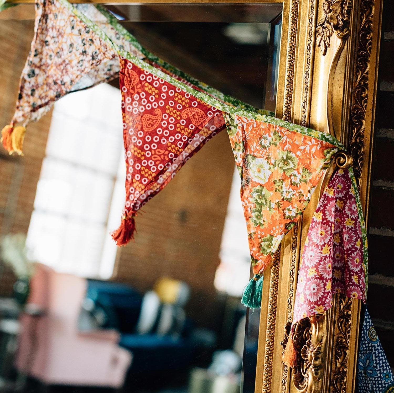 Kolkata fair trade festival garland displayed at a vibrant celebration.