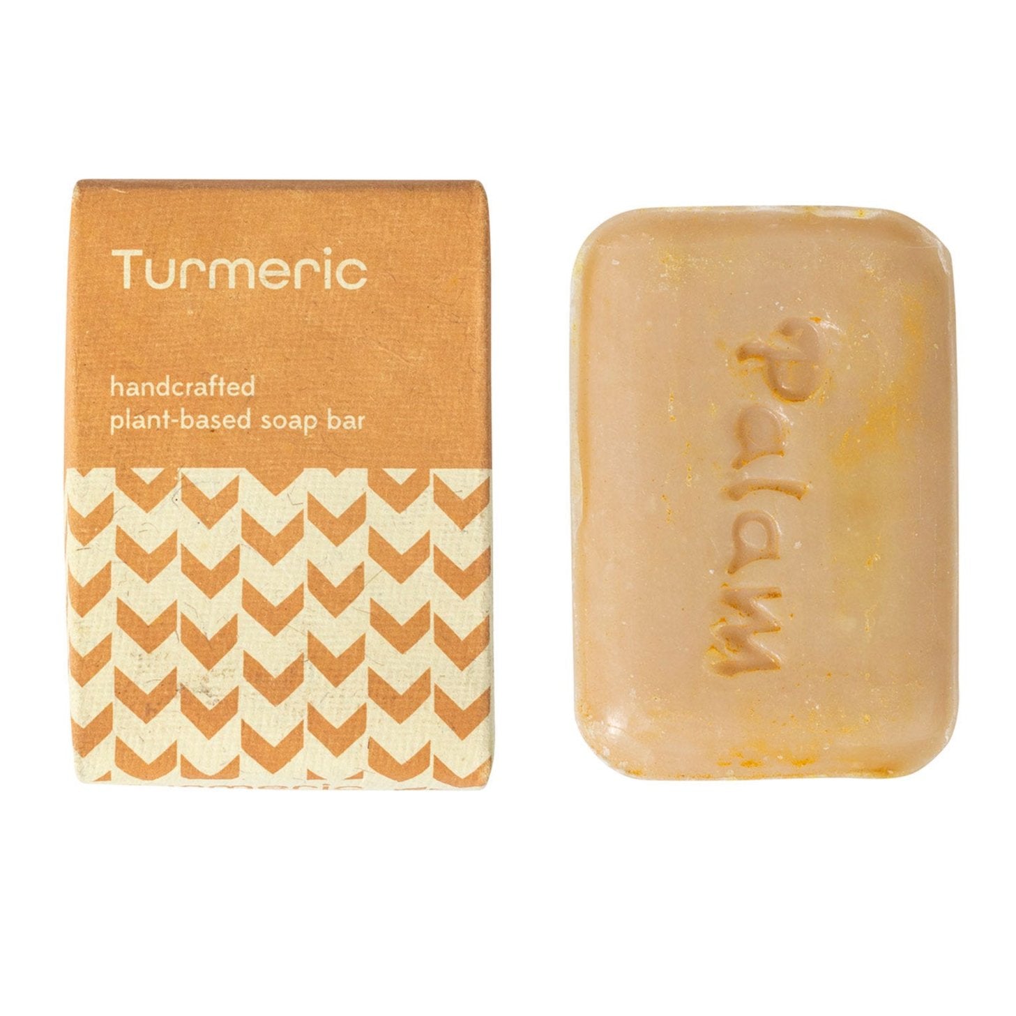 Golden Glow Turmeric Soap bar showcasing its rich texture and natural ingredients.