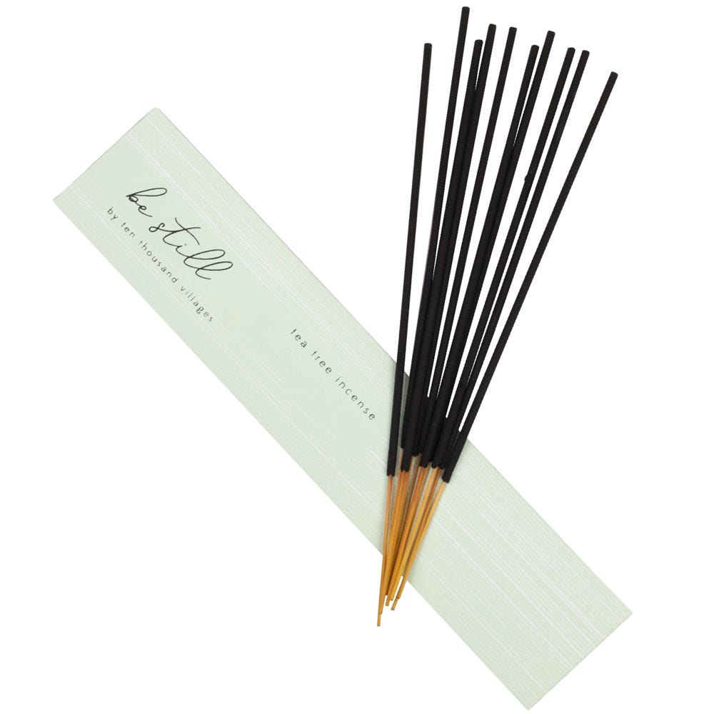 Eco-friendly tea tree incense sticks displayed elegantly, perfect for relaxation.