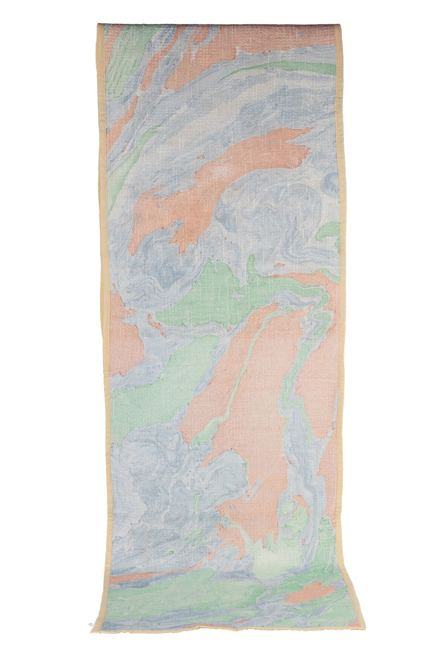 Tropical Bliss Handcrafted Table Runner elegantly set for dinner with vibrant colors.