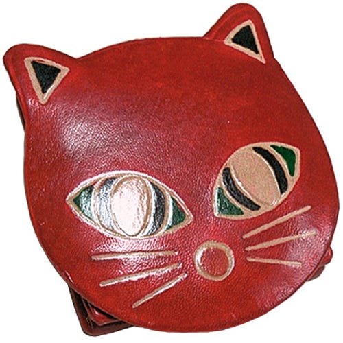 Chic Cat Coin Purse in a stylish setting, perfect for women.