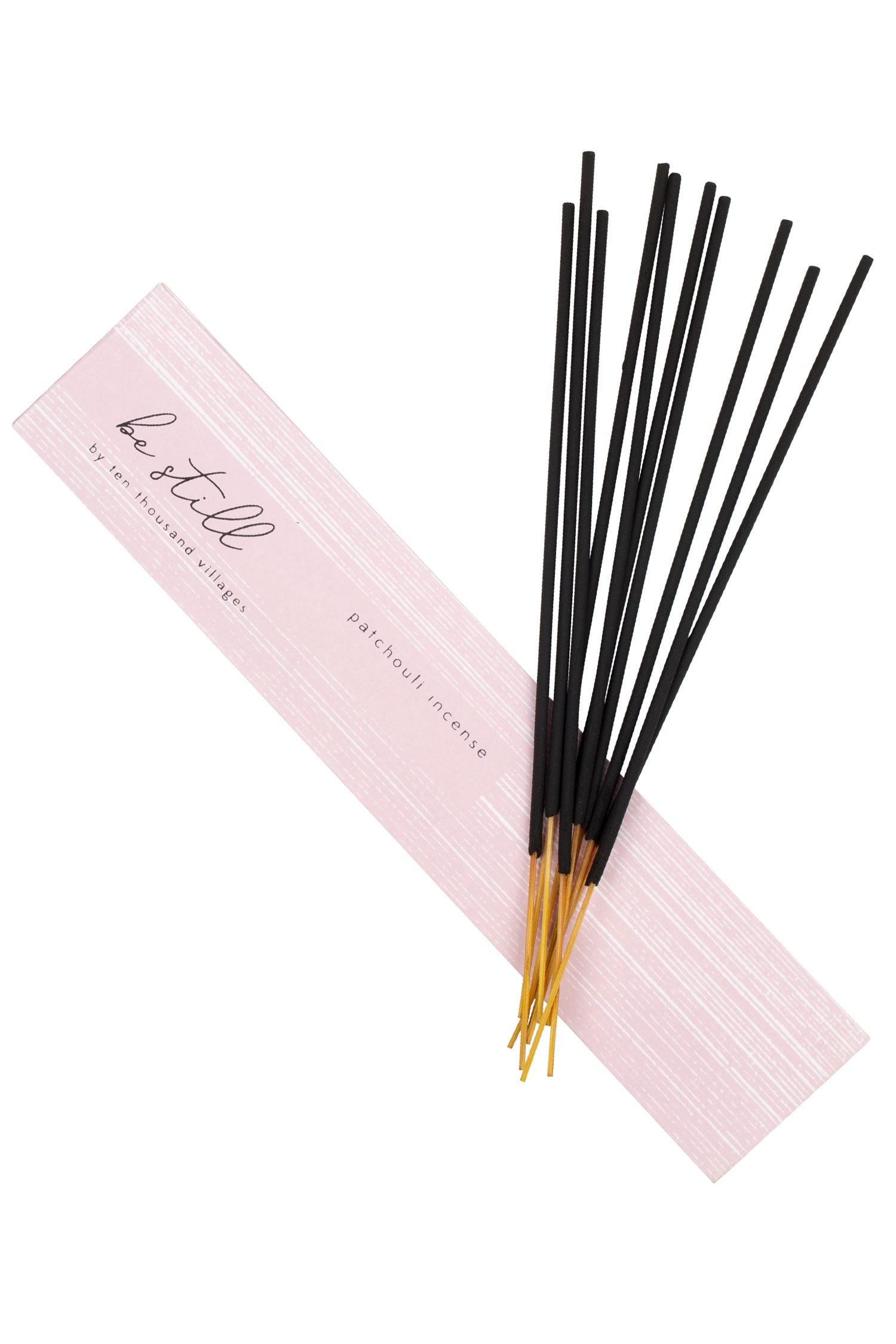 Artisan patchouli incense sticks in decorative holder, ideal for relaxation.