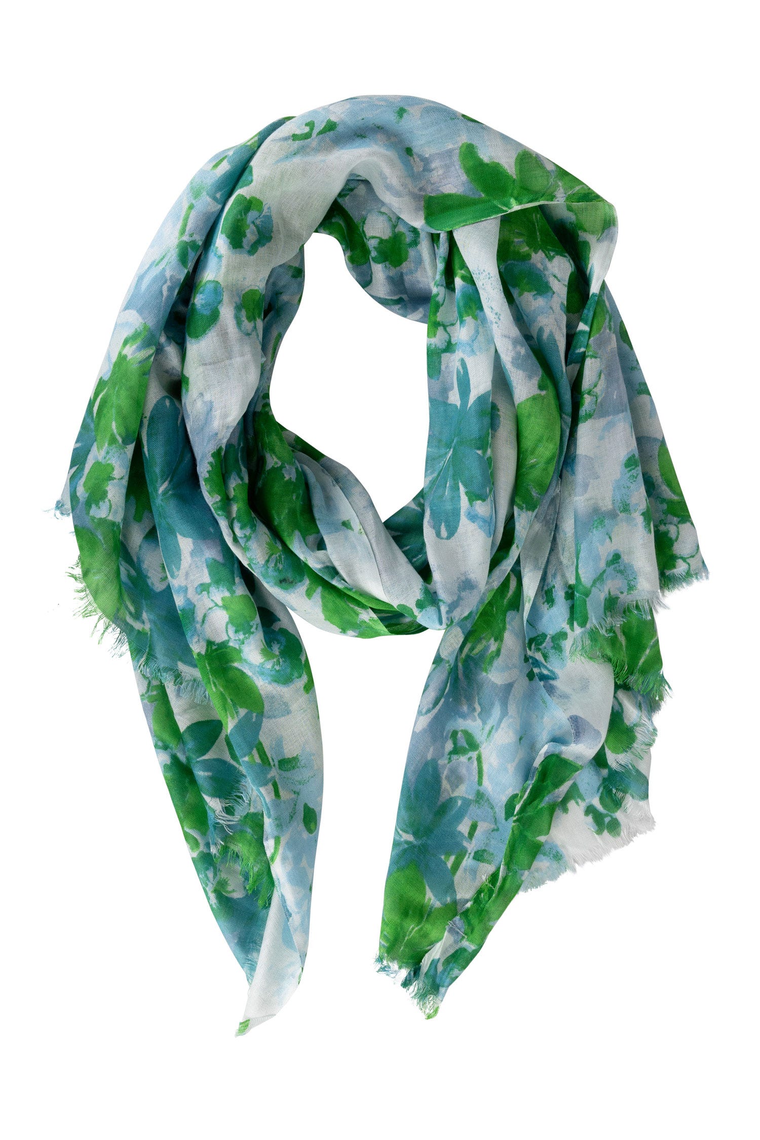 Close-up of the Spring Blossom Viscose Scarf showcasing floral details