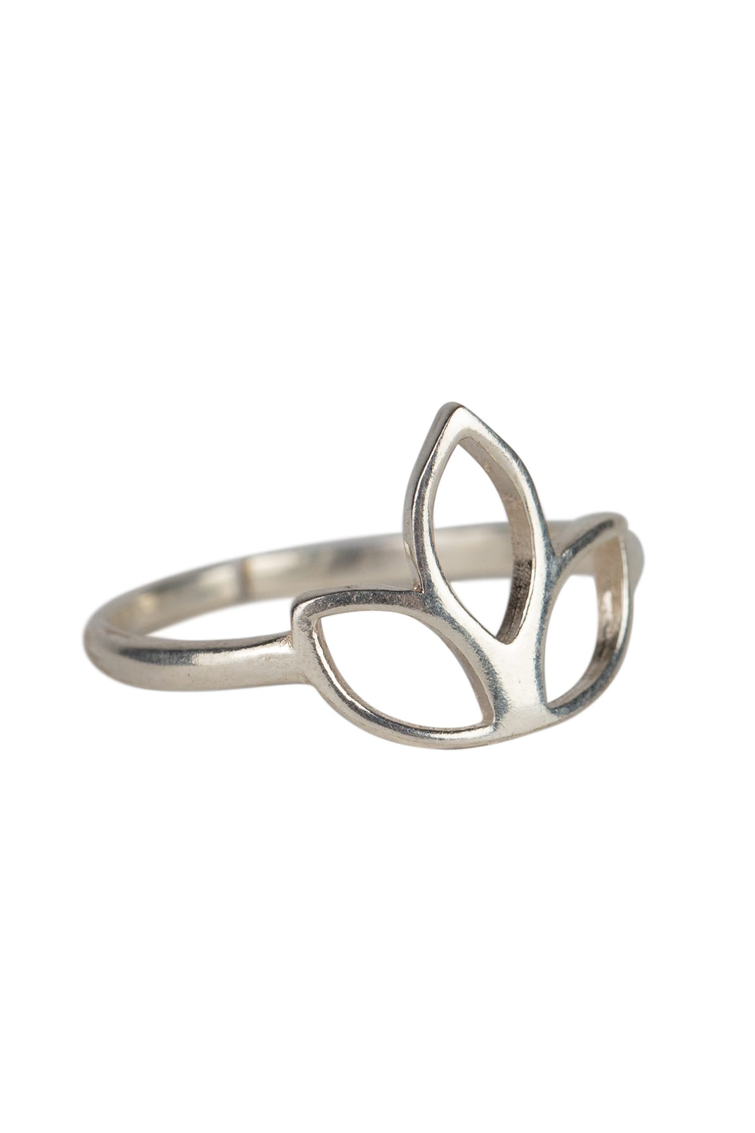 Close-up of the Asha Artisan Lotus Ring showcasing intricate details and craftsmanship.