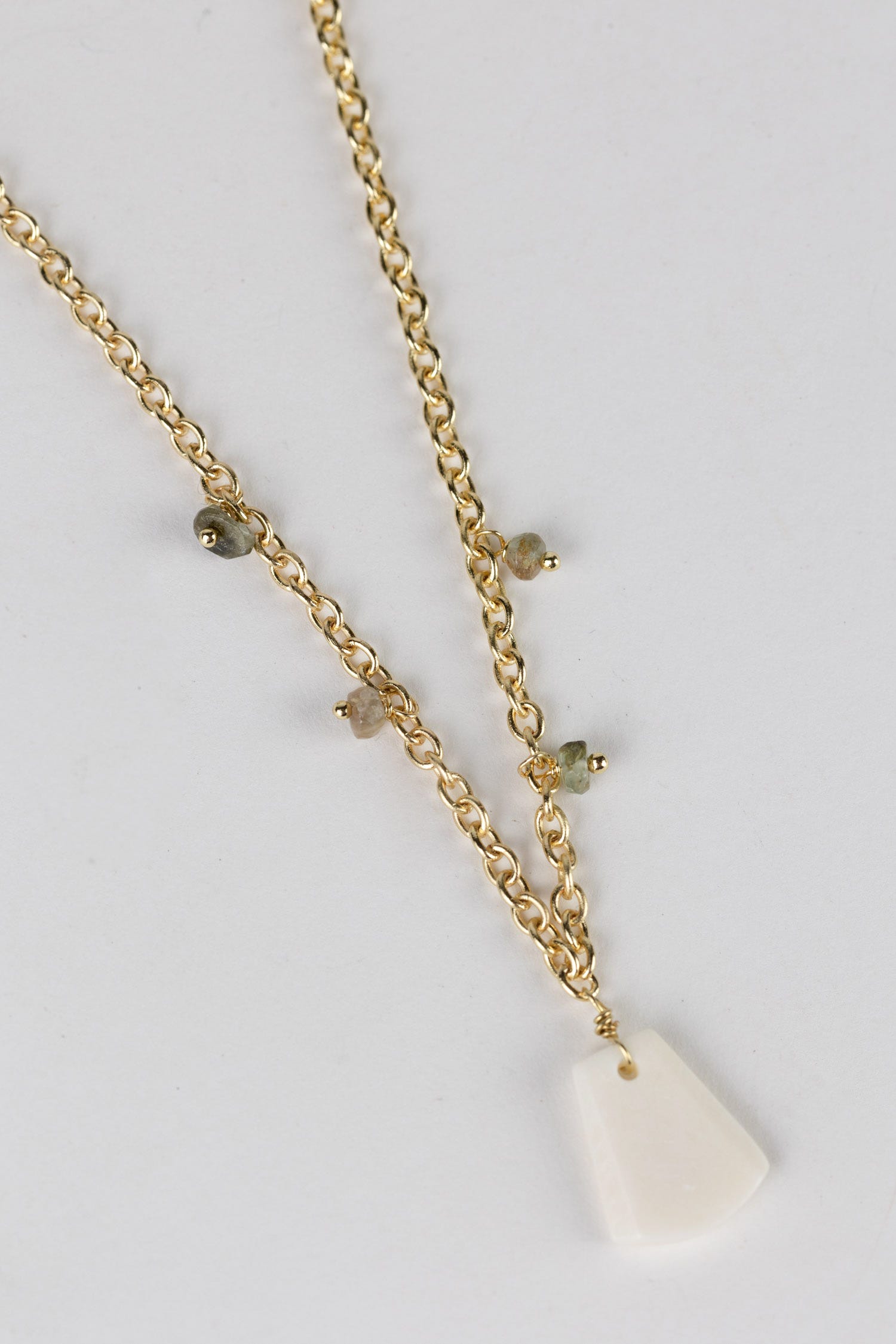 Close-up of the Amber Glow tourmaline beaded necklace showcasing its vibrant colors and craftsmanship.