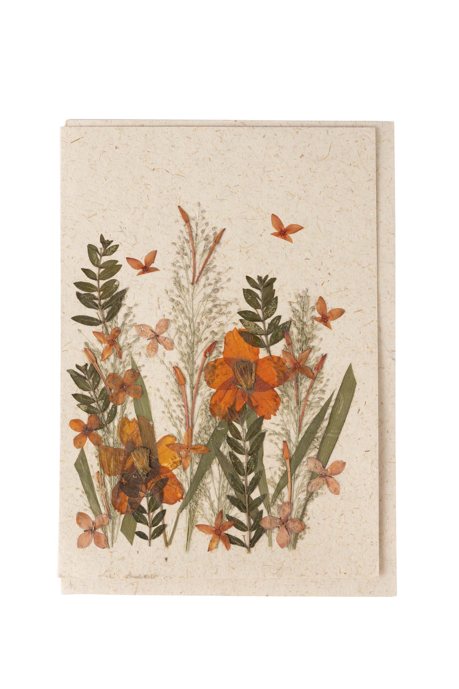 Close-up of the Eco-Friendly Flower Garden Artisan Card showcasing its intricate design.