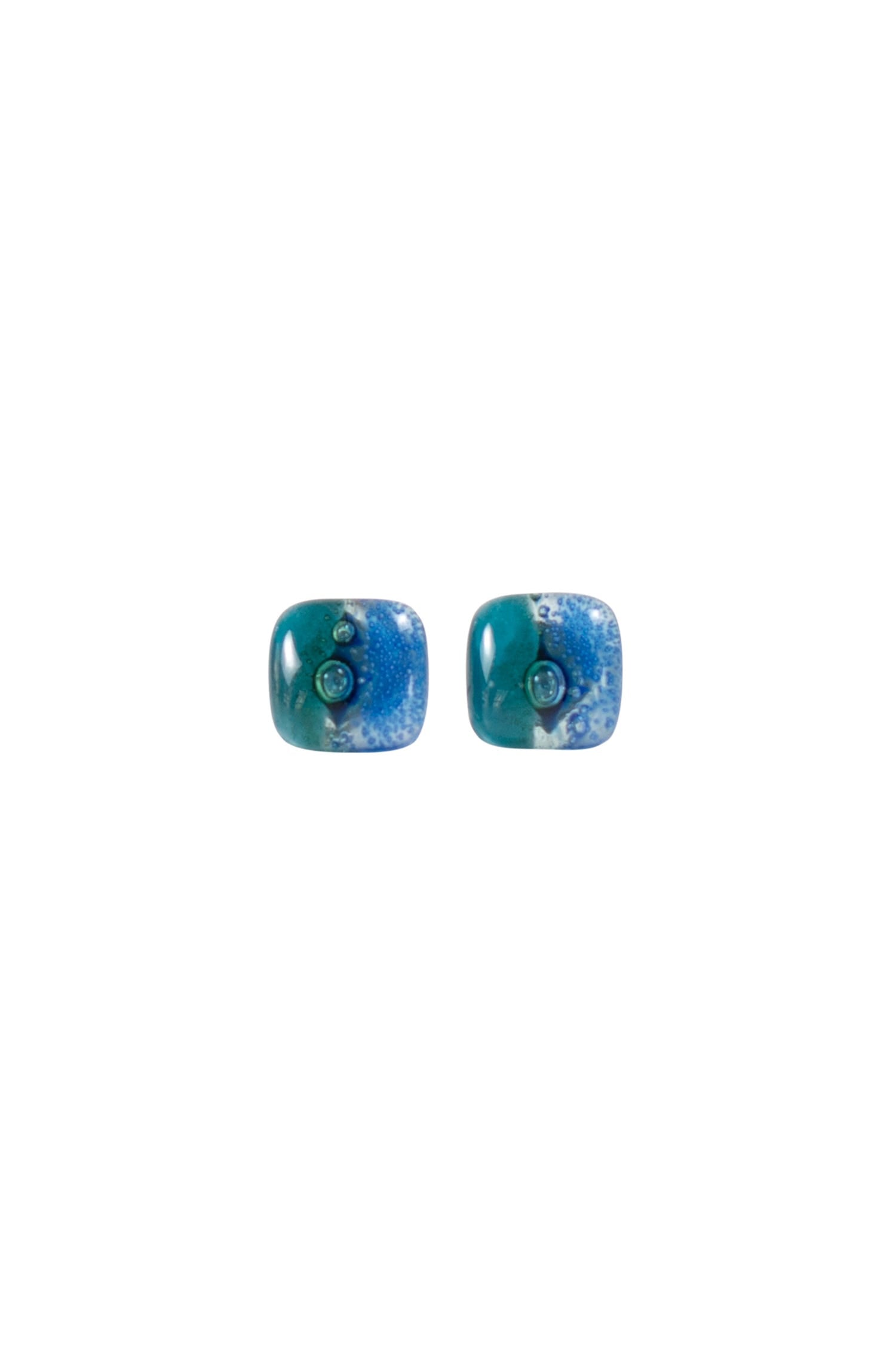 Detailed view of Gratitude Glass Fusion Earrings showcasing their intricate design.